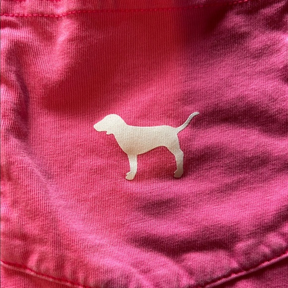 Pink Hooded Long Sleeve Pocket Tee with Dog Logo - Picture 2 of 6